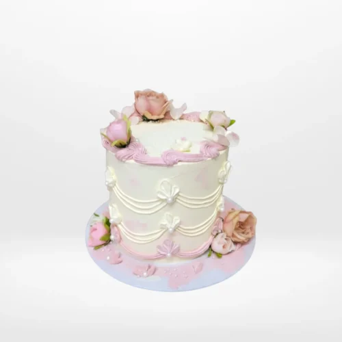 Birthday Cake Retro by The Cravery, handcrafted vintage-style cake, among the best birthday cakes in Birmingham.