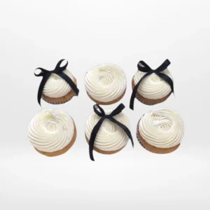 Bows Cupcakes by The Cravery, handcrafted cupcakes with elegant bow decorations made in Birmingham.