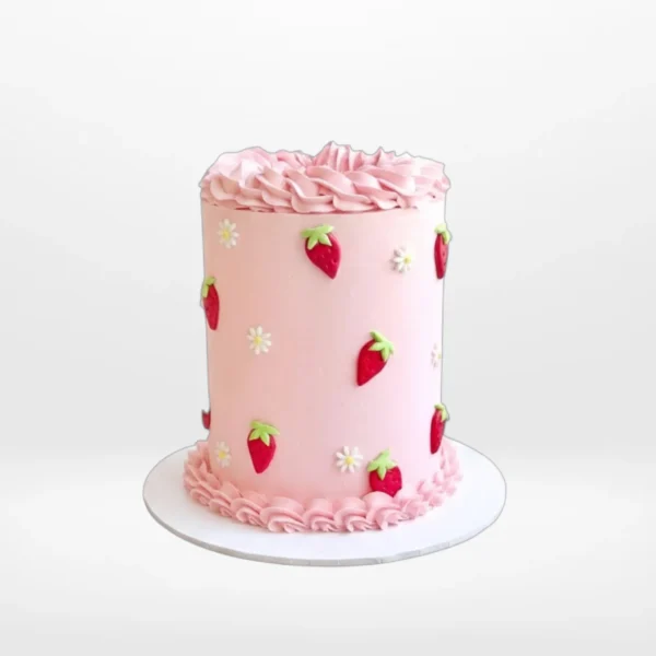 Cake Strawberry Cake by The Cravery, handcrafted fruity celebration cake from our Sutton Coldfield bakery.
