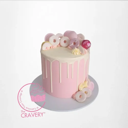 Cake with Ring by The Cravery, elegant handcrafted celebration cake from our cake shop on Smethwick High Street.