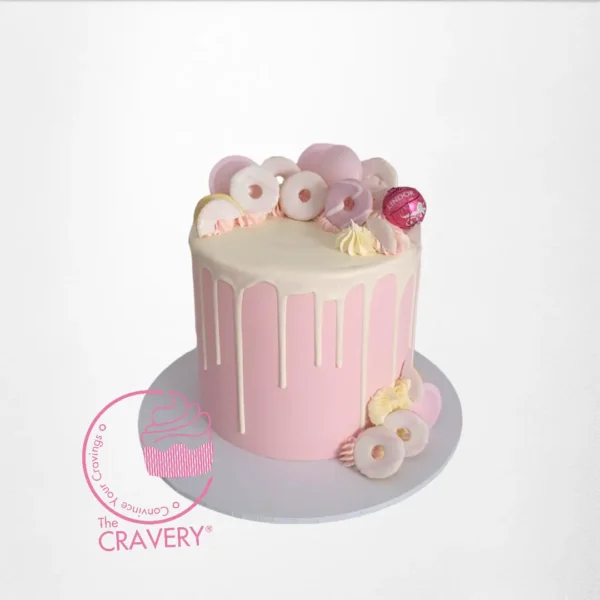 Cake with Ring by The Cravery, elegant handcrafted celebration cake from our cake shop on Smethwick High Street.