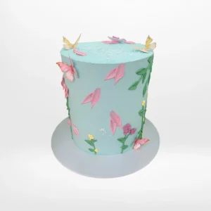 Cake Decorated with Flowers by The Cravery, elegant floral design handcrafted by cake artist in Solihull.