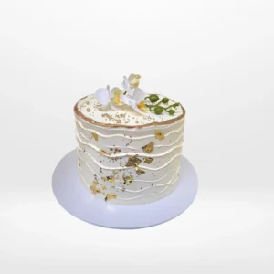 Elegant Celebration Cake handcrafted at The Cravery, cake shop in Maypole.