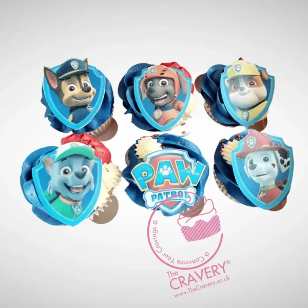 Cupcakes PawPatrol by The Cravery handcrafted themed cupcakes made in Birmingham.