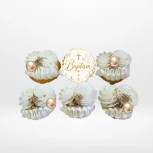 Cupcakes for a Baptism by The Cravery, elegant handcrafted Birmingham cupcakes for christening celebrations.