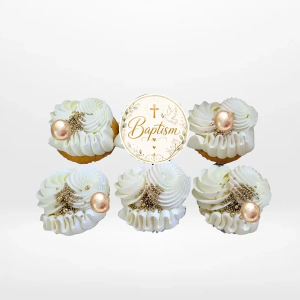Cupcakes for a Baptism by The Cravery, elegant handcrafted Birmingham cupcakes for christening celebrations.