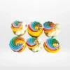 Cupcakes with Rainbows by The Cravery, cupcakes topped with colourful rainbow swirl buttercream, freshly baked in Birmingham.