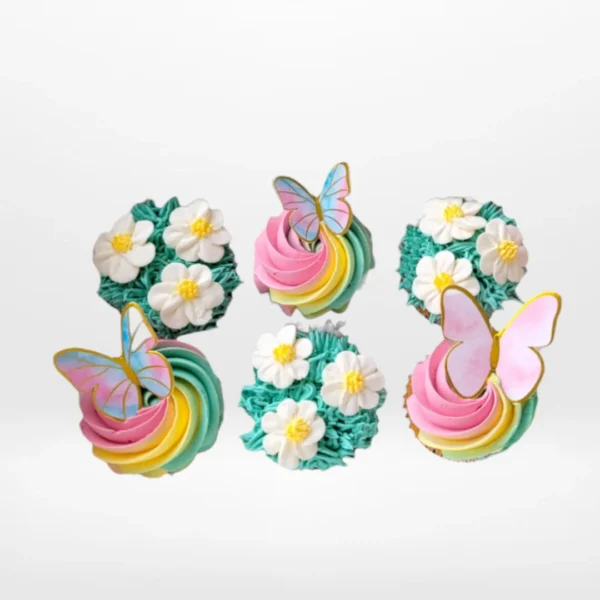 Fairy Butterfly Cakes by The Cravery, handcrafted cupcakes with butterfly decorations, freshly baked in Birmingham.