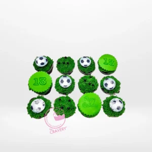 Football Cupcake Ideas by The Cravery, handcrafted football-themed cupcakes baked in Solihull.