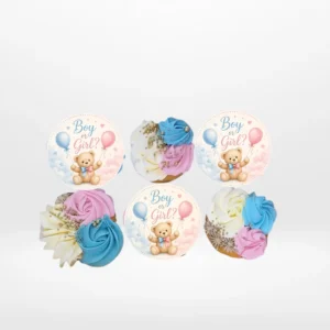 Gender Reveal Cupcake Ideas by The Cravery, handcrafted Birmingham cupcakes with pink or blue filling.