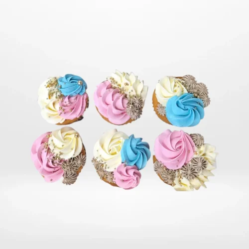 Gender Reveal Cupcakes by The Cravery, handcrafted cupcakes for gender reveal celebrations in Birmingham.