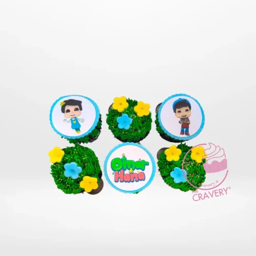 Halal Cupcakes by The Cravery, Omar and Hana-themed halal cupcakes baked fresh in Birmingham.