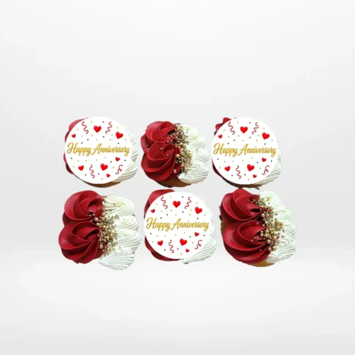 Happy Anniversary Cupcakes by The Cravery – handcrafted romantic cupcakes baked fresh in Birmingham.