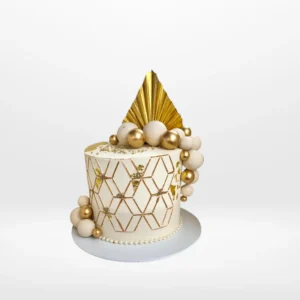 Happy Engagement Cake by The Cravery, elegant buttercream engagement cake from our Birmingham bakery.