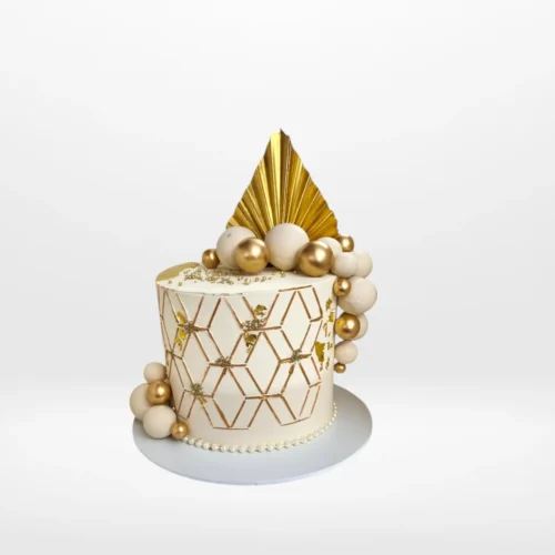 Happy Engagement Cake by The Cravery, elegant buttercream engagement cake from our Birmingham bakery.