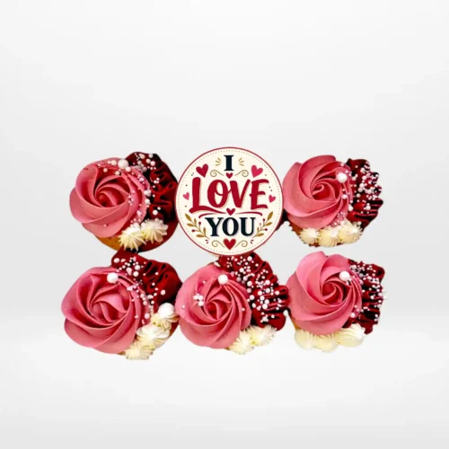 I Love You Cupcakes by The Cravery, handcrafted romantic cupcakes with cupcake delivery in Birmingham.