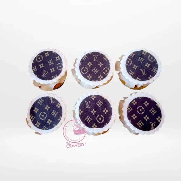 Louis Vuitton Cupcakes by The Cravery, luxury fashion-inspired cupcakes baked fresh in Birmingham.