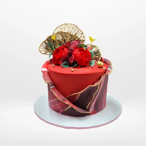 Marble Buttercream Cake with elegant swirl design from Cake Solihull