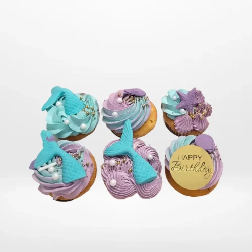 Mermaid Cupcakes by The Cravery, handcrafted ocean-themed cupcakes made in Birmingham.
