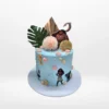 Moana Birthday Cake featuring tropical island details handcrafted at The Cravery, cake shop Soho Road Birmingham.