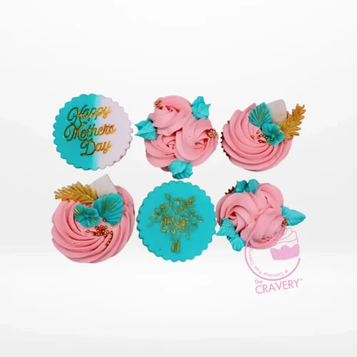 Mothers Day Cupcakes by The Cravery, handcrafted floral cupcakes in Birmingham.