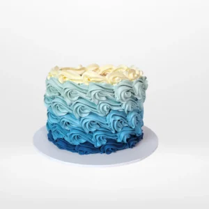 Elegant Ombre Cake from The Cravery cake shop on Soho Road, Birmingham featuring a smooth gradient design and layered buttercream finish.