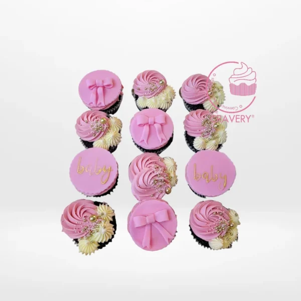 Cupcakes Babyshower by The Cravery, handcrafted baby shower cupcakes made in Solihull.