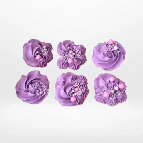 Pink and Purple Cupcakes by The Cravery, handcrafted, colourful cupcakes with buttercream frosting, freshly baked in Walsall.