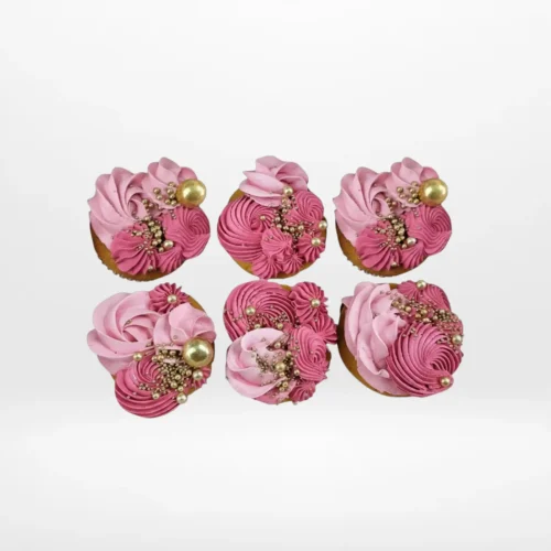 Pinkest Cupcake by The Cravery, pink frosted cupcake topped with buttercream swirl, baked fresh in Birmingham.