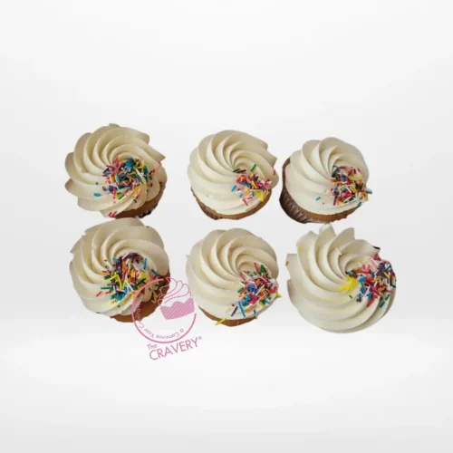 Promotional cupcakes with out edible logo toppers prepared for cupcake delivery in Birmingham.