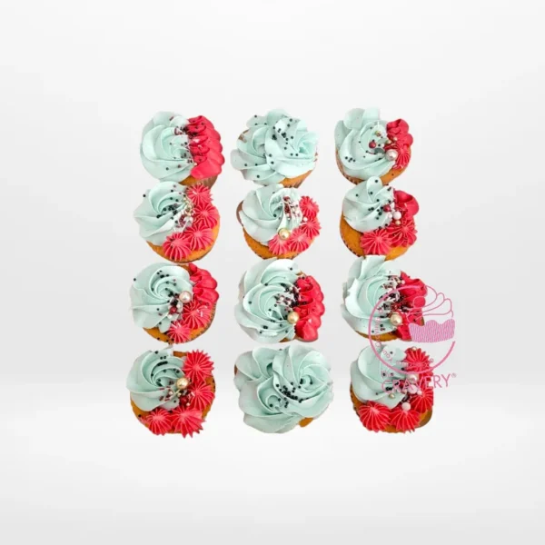 Poppy Cup cakes by The Cravery, handcrafted floral cupcakes with red poppy decorations, baked in Birmingham.