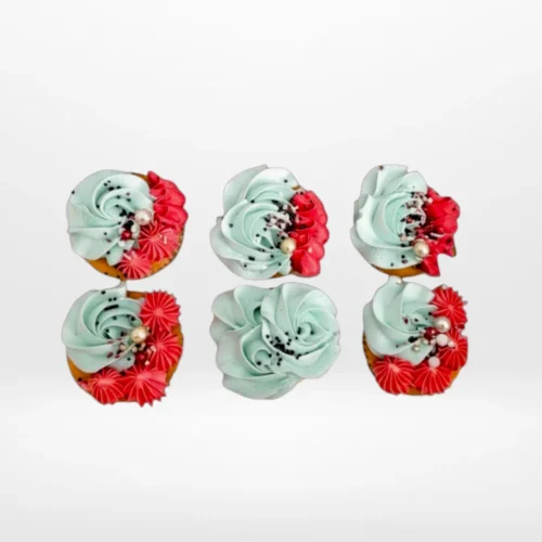 Poppy Cup cakes by The Cravery, handcrafted floral cupcakes with red poppy decorations, baked in Birmingham.