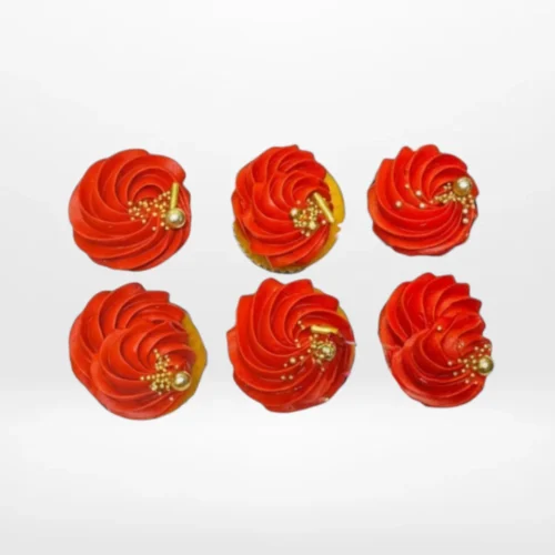 Red Cupcakes by The Cravery, bold red cupcakes with creamy buttercream frosting, baked fresh in Solihull.