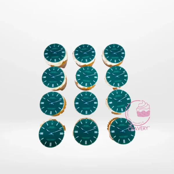 Rolex Cupcakes by The Cravery, luxury-themed handcrafted cupcakes baked fresh in Sutton Coldfield.