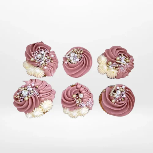 Rose Gold Cupcakes by The Cravery, elegant rose gold buttercream cupcakes baked fresh in Walsall.