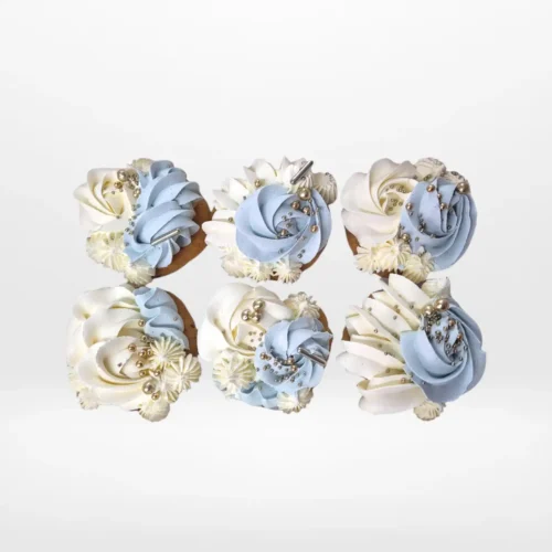 Sage Green Cupcakes by The Cravery, elegant handcrafted cupcakes with sage green buttercream, freshly baked in Birmingham.