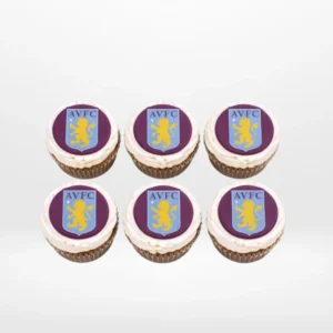 Aston Villa Cupcakes by The Cravery, handcrafted Birmingham cupcakes for football fans.