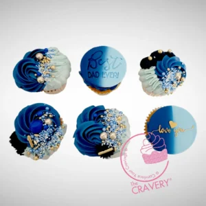 Fathers Day Cup Cakes by The Cravery, handcrafted cupcakes in Sutton Coldfield.