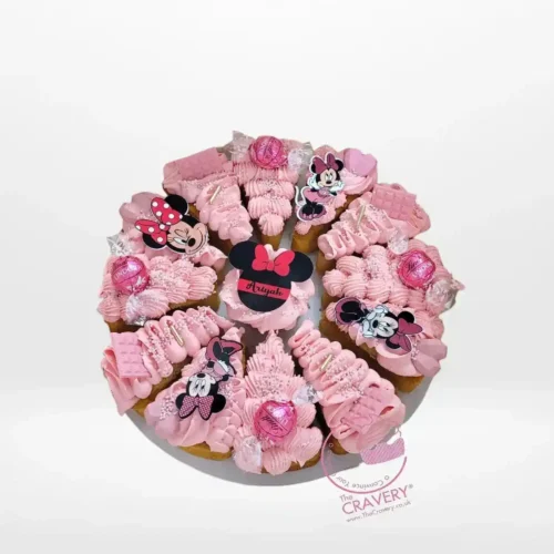 Minnie Mouse Pizza Cake by The Cravery, creative pizza-style Minnie Mouse cake from cake shop Birmingham.