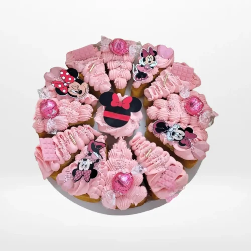 Minnie Mouse Pizza Cake by The Cravery, creative pizza-style Minnie Mouse cake from cake shop Birmingham.