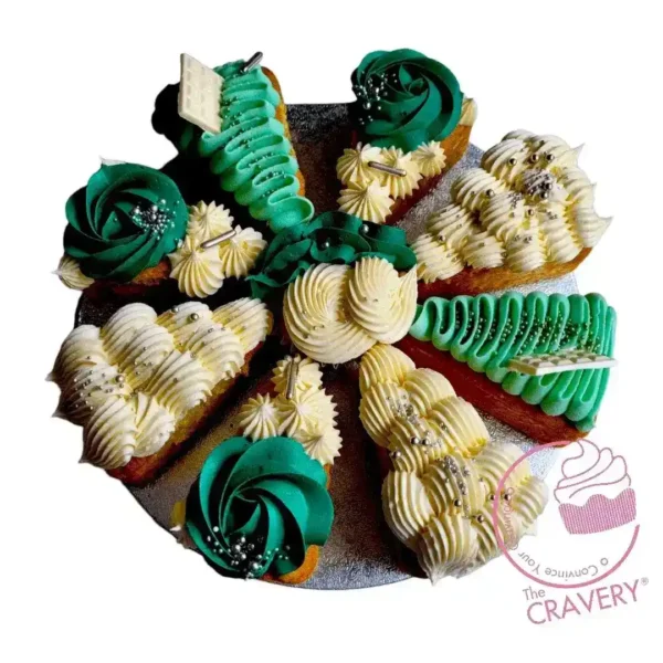 Pizza Birthday Cake in Green by The Cravery, creative pizza birthday cake from birthday cakes Birmingham.