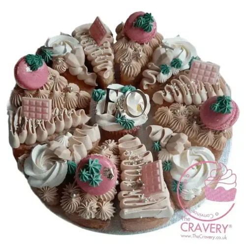 Pizza Cake in Nude by The Cravery, elegant nude-toned pizza cake from cake shop Birmingham.