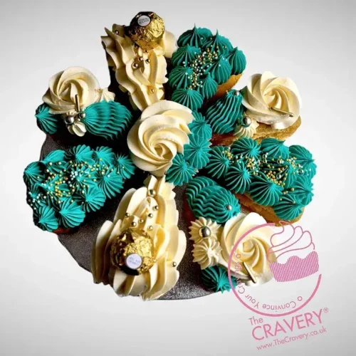 Pizza Cake in Teal by The Cravery, elegant teal cake pizza cake from cake shop Birmingham.