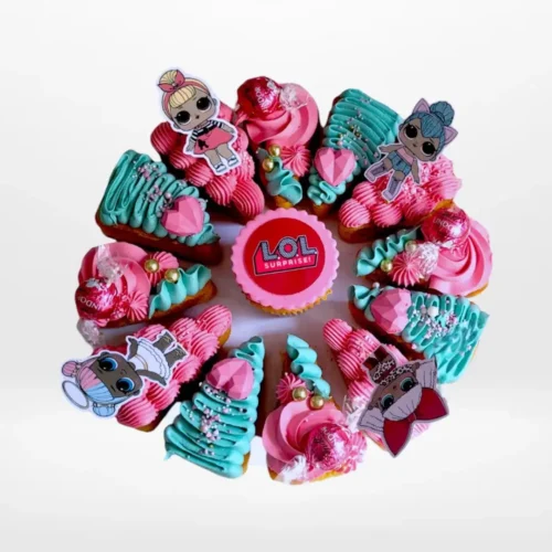 Pizza Cakes LOL Surprise by The Cravery , colourful cake pizza cake from cake shop Birmingham.