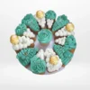 Pizza Cake in Teal by The Cravery, elegant teal cake pizza cake from cake shop Birmingham.