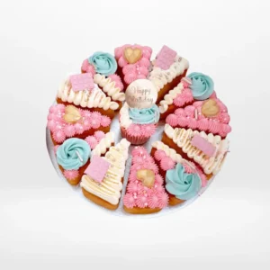 Pizza Cake in Baby Pink by The Cravery, elegant cake pizza cake from cake shop Birmingham.