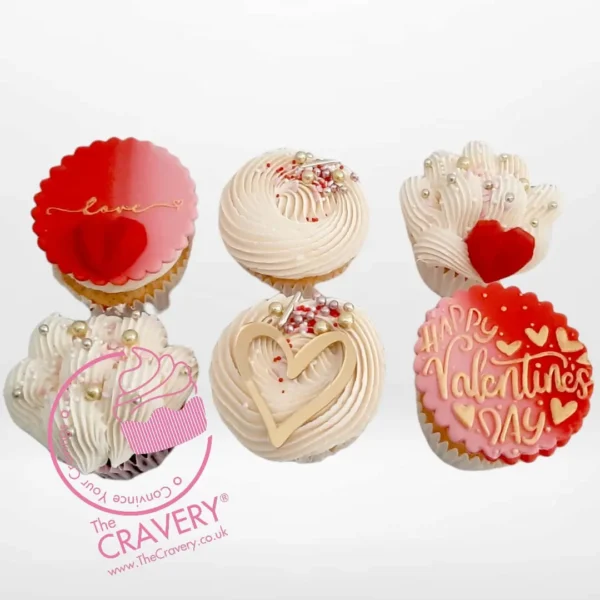 Valentine Cupcake Ideas by The Cravery, romantic handcrafted cupcakes in Sutton Coldfield.