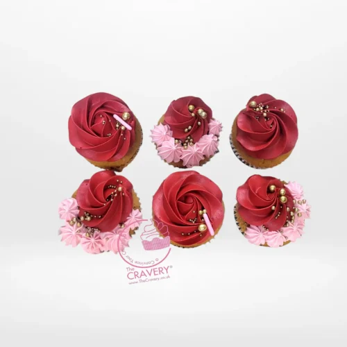 Valentines Day Cupcakes by The Cravery, romantic handcrafted cupcakes in Birmingham.