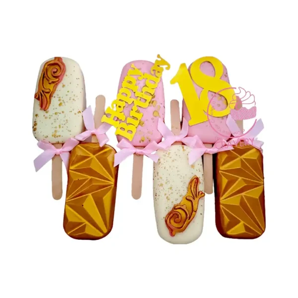18th Birthday Mini Cakesicles handcrafted in Birmingham