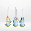 Bluey and Bingo cake pops with colourful character details for birthday cake delivery in Birmingham.
